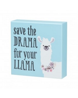 Drama Llama Box Sign